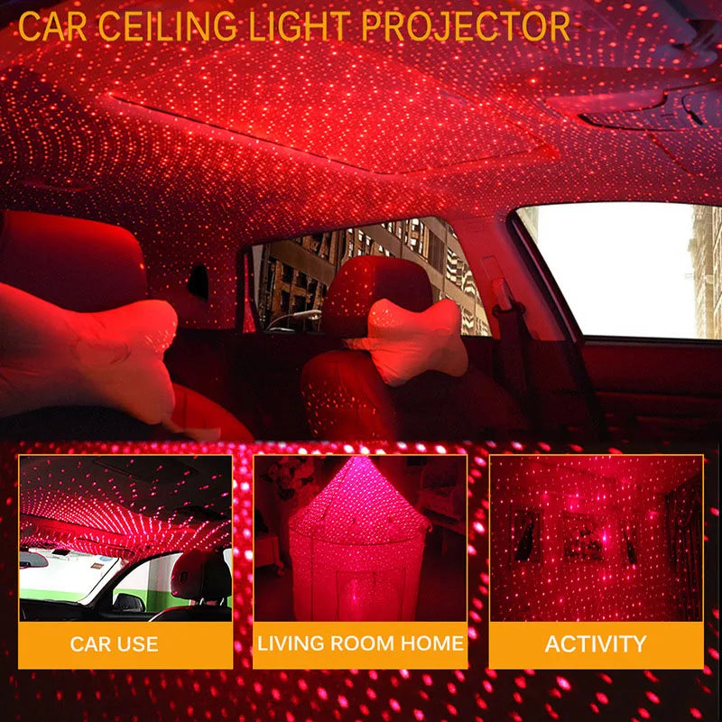 USB Car Roof Star LED Lights