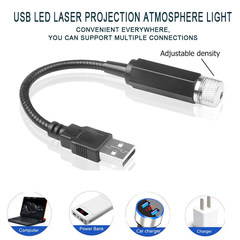USB Car Roof Star LED Lights
