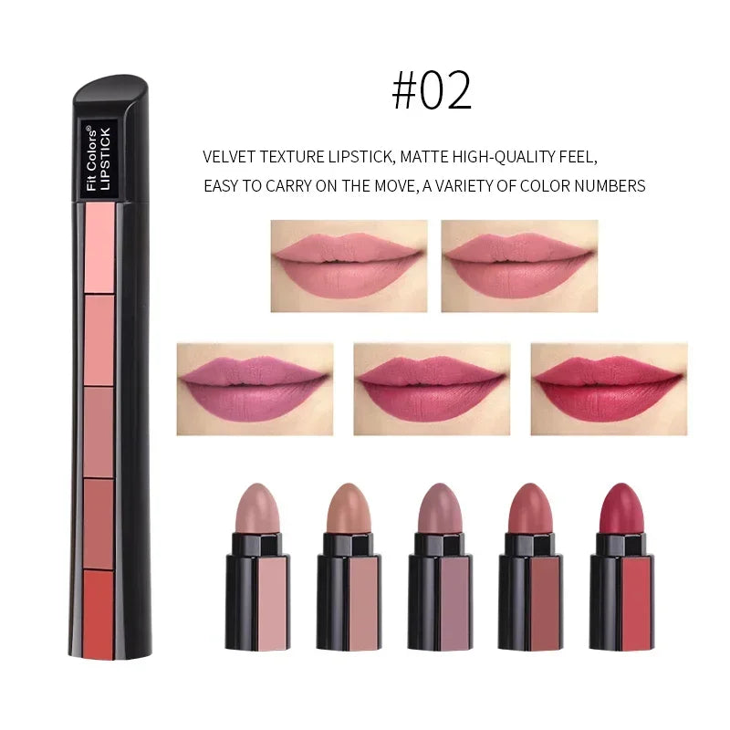 5-In-1 Lipstick Set (Pack 2)