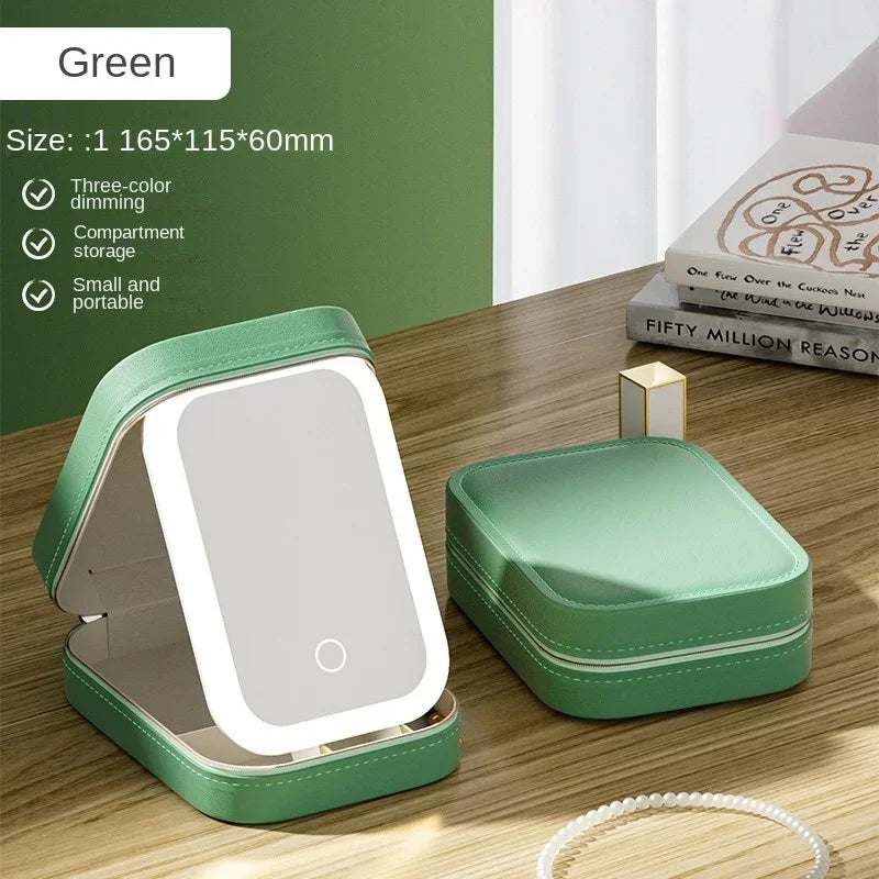 Travel Makeup Bag With Led Mirror