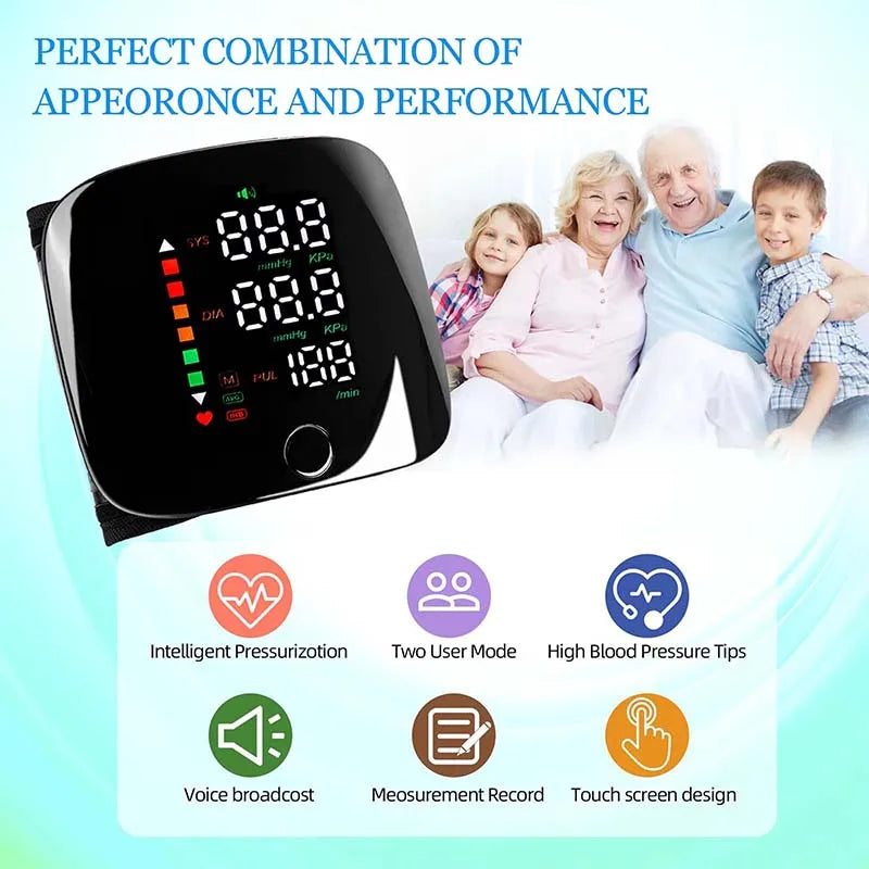 Smart Wrist Blood Pressure Monitor