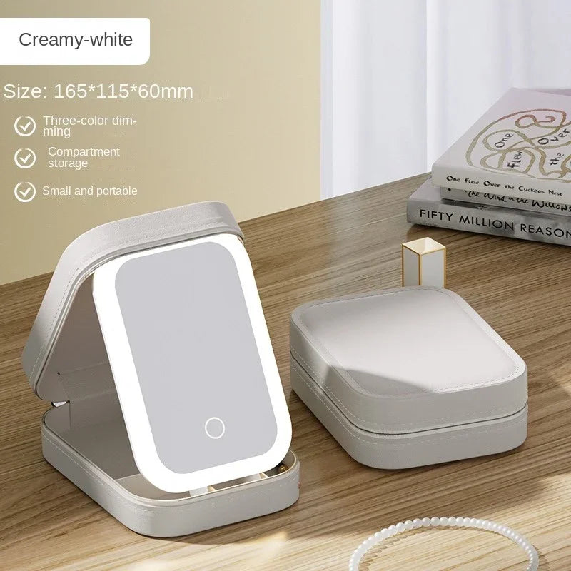 Travel Makeup Bag With Led Mirror