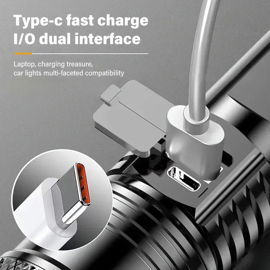 USB Rechargeable Solar LED Torch