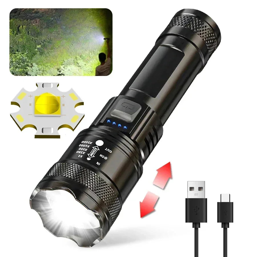 USB Rechargeable Solar LED Torch