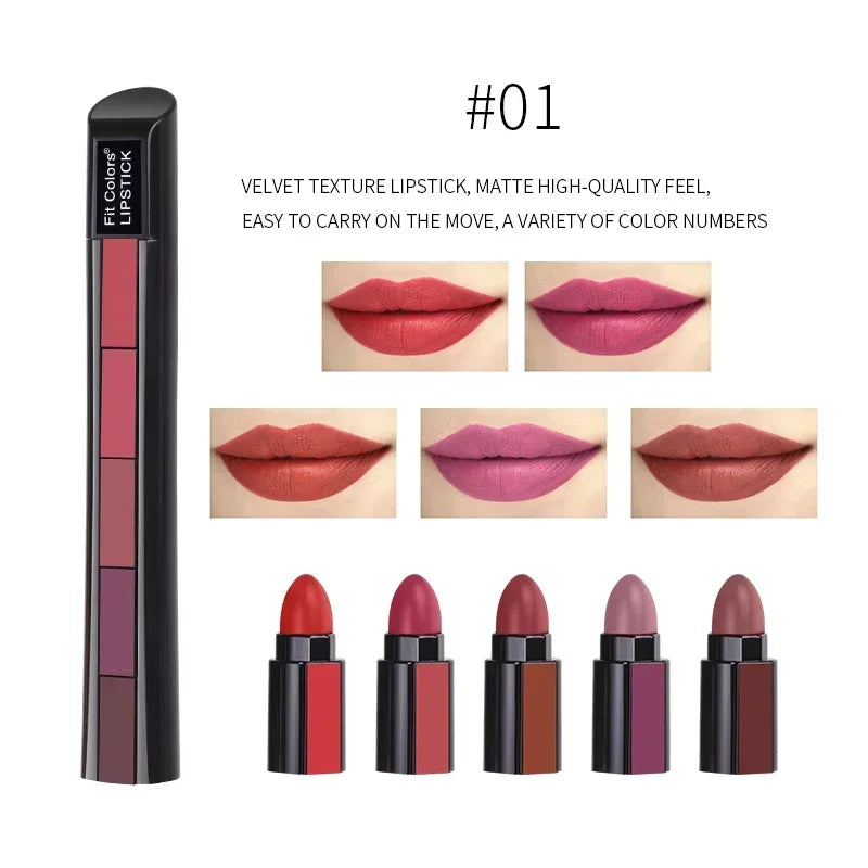 5-In-1 Lipstick Set (Pack 2)