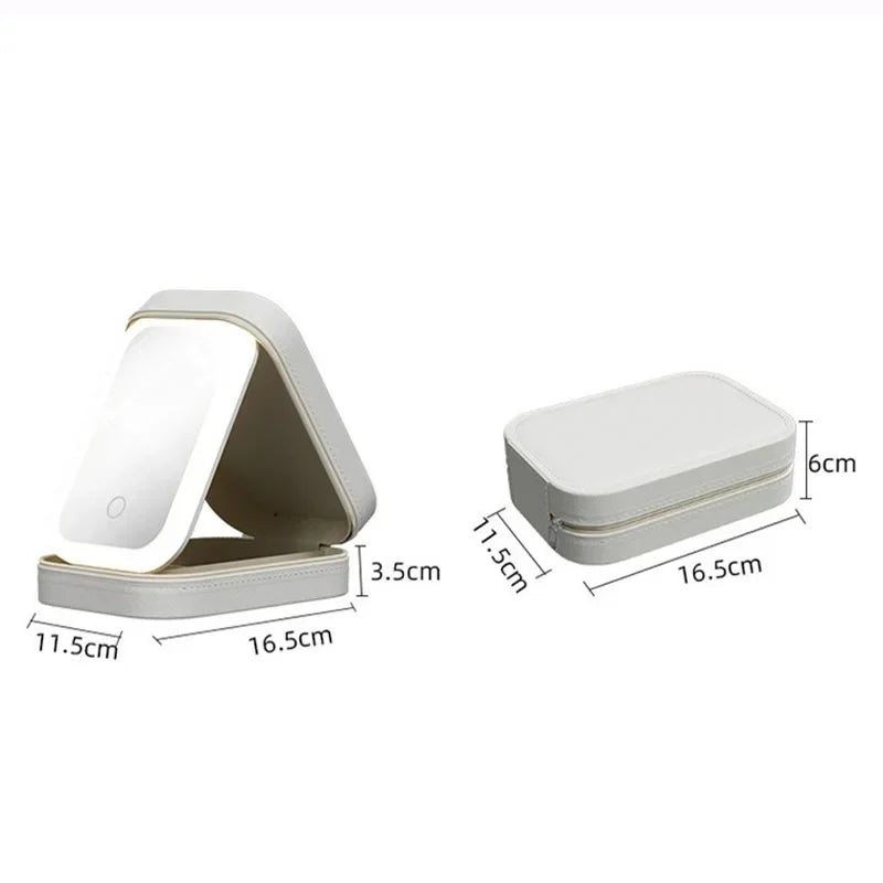 Travel Makeup Bag With Led Mirror